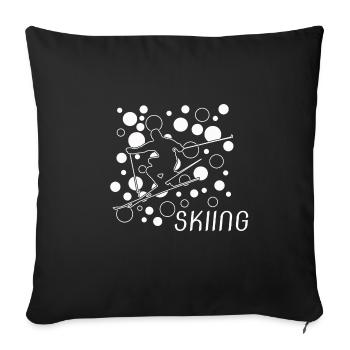 Skiing Ski ski - Sofakissenbezug 45 x 45 cm - Schwarz - Vorne