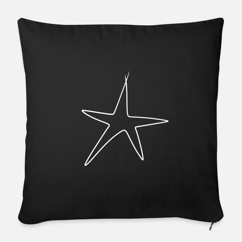 stern sterne - Sofakissenbezug 45 x 45 cm - Schwarz