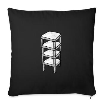 Holzregal regal Möbel Cartoon symbol - Sofakissenbezug 45 x 45 cm - Schwarz - Vorne