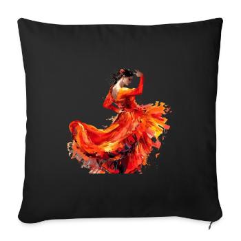 Flamenco is a fascinating dance - Sofa pillowcase 17,3'' x 17,3'' (45 x 45 cm) - black - Front