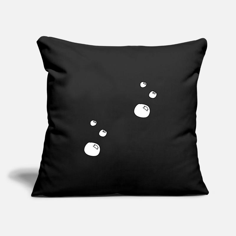 Soap bubbles circles shape water pattern Sofa pillowcase 17,3'' x 17,3'' (45 x 45 cm)