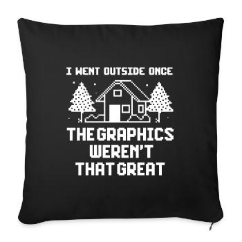 Joueur - Housse de coussin décorative 45 x 45 cm - noir - Devant