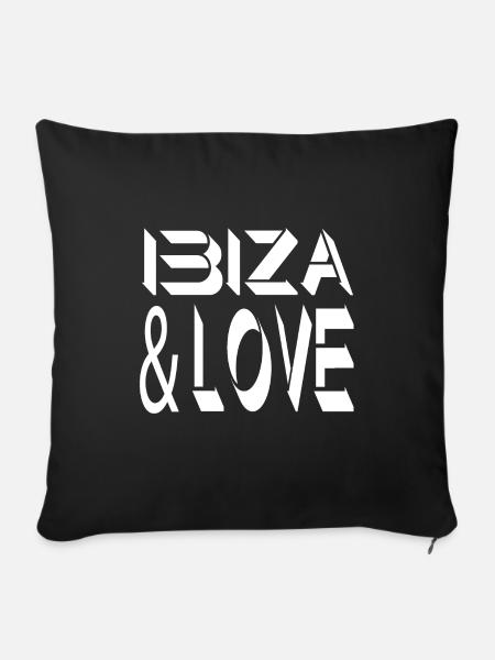 Ibiza - Sofakissenbezug 45 x 45 cm - Schwarz