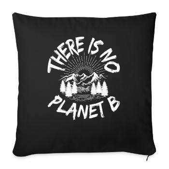 N Planète B cadeau Earth Day Nature Protection de l’environnement - Housse de coussin décorative 45 x 45 cm - noir - Devant