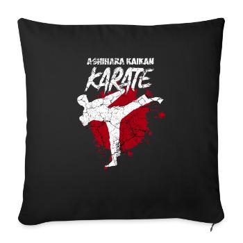 Ashihara Kaikan Karate Training Martial Arts - Sofakissenbezug 45 x 45 cm - Schwarz - Vorne