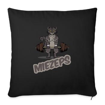 Chats de gym disant "chattes" sport ha - Housse de coussin décorative 45 x 45 cm - noir - Devant