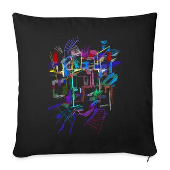Architecture Pattern - Sofa pillowcase 17,3'' x 17,3'' (45 x 45 cm) - black - Front