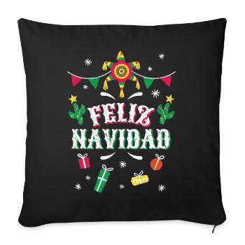 Feliz Navidad Christmas Christmas Gifts - Sofa pillowcase 17,3'' x 17,3'' (45 x 45 cm) - black - Front