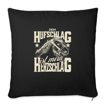 Votre battement de sabot - Housse de coussin décorative 45 x 45 cm - noir - Devant