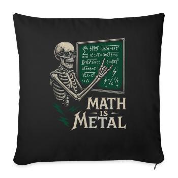 Math Is Metal Skeleton Chalkboard Skirt - Sofa pillowcase 17,3'' x 17,3'' (45 x 45 cm) - black - Front