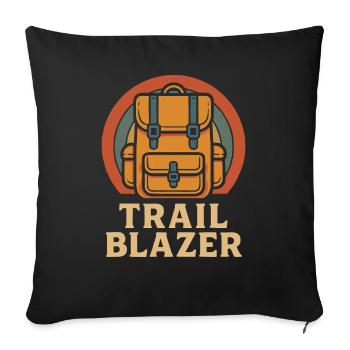 Trail Blazer Backpack Adventure - Sofa pillowcase 17,3'' x 17,3'' (45 x 45 cm) - black - Front