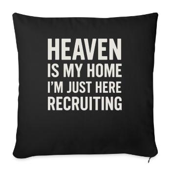 Le ciel est ma maison - ici pour recruter - Housse de coussin décorative 45 x 45 cm - noir - Devant