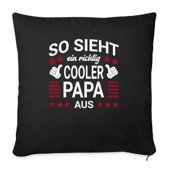 Cooler Papa Style - Sofakissenbezug 45 x 45 cm - Schwarz - Vorne
