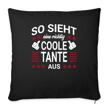 Coole Tante Style - Sofakissenbezug 45 x 45 cm - Schwarz - Vorne
