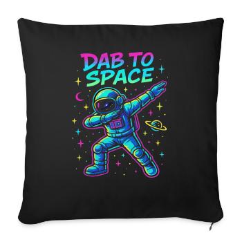 Dab To Space Astronaut Adventure - Housse de coussin décorative 45 x 45 cm - noir - Devant