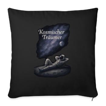 Cosmic Dreamer Space Fantasy - Sofa pillowcase 17,3'' x 17,3'' (45 x 45 cm) - black - Front