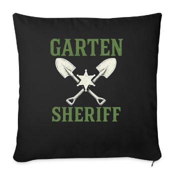Garden Sheriff Funny Gardener Outfit - Sofa pillowcase 17,3'' x 17,3'' (45 x 45 cm) - black - Front