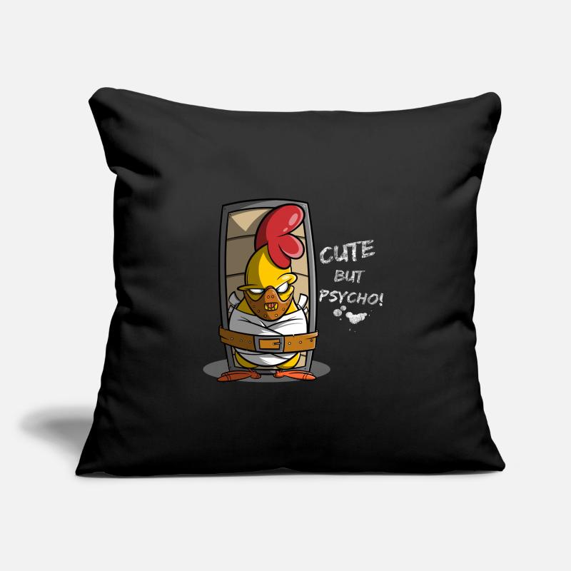 Cute but Psycho, Chicken in Straitjacket, Gift Idea Sofa pillowcase 17,3'' x 17,3'' (45 x 45 cm)