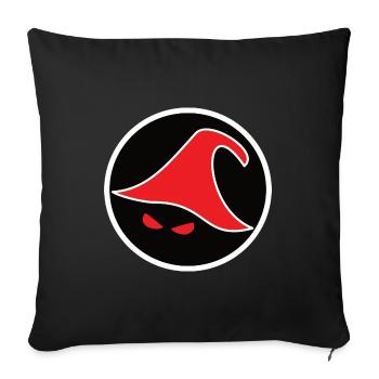 Cool magician design with hat and evil eye - Sofa pillowcase 17,3'' x 17,3'' (45 x 45 cm) - black - Front