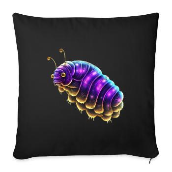 Bärtierchen, Weltall, Tardigrade Kosmos Distressed - Sofakissenbezug 45 x 45 cm - Schwarz - Vorne
