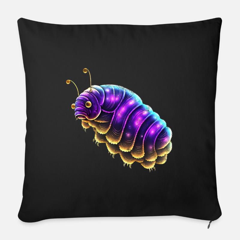 Bärtierchen, Weltall, Tardigrade Kosmos Distressed - Sofakissenbezug 45 x 45 cm - Schwarz