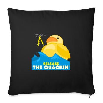 Funny Duck - Sofa pillowcase 17,3'' x 17,3'' (45 x 45 cm) - black - Front