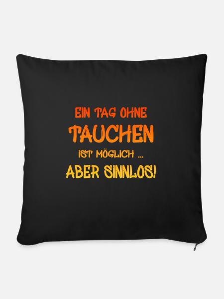 Tauchen - Sofakissenbezug 45 x 45 cm - Schwarz