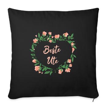 Geschenk für Ute - die Beste - Sofakissenbezug 45 x 45 cm - Schwarz - Vorne