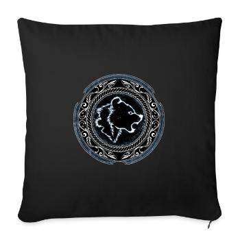 Ours Berserker Viking - Housse de coussin décorative 45 x 45 cm - noir - Devant