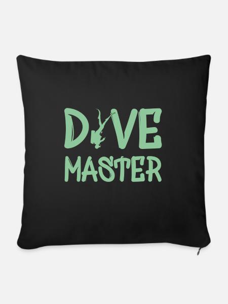 Dive Master Diving Scuba Diver - Sofakissenbezug 45 x 45 cm - Schwarz