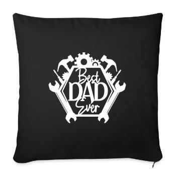 BEST DAD VATI BESTER PAPA VATER PAPI LIEBER MOTIV - Sofakissenbezug 45 x 45 cm - Schwarz - Vorne