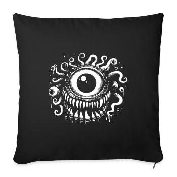 The Eye Monster from the Underworld, Monster Design - Sofa pillowcase 17,3'' x 17,3'' (45 x 45 cm) - black - Front