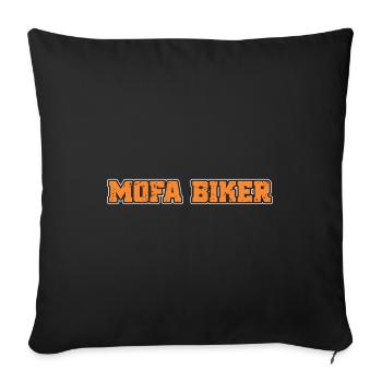 Mofa Biker - Sofakissenbezug 45 x 45 cm - Schwarz - Vorne