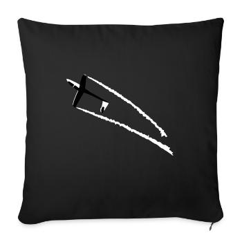 aerobatic glider glider glider glider - Sofa pillowcase 17,3'' x 17,3'' (45 x 45 cm) - black - Front