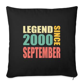 23ème Anniversaire Septembre Millésime 2000 Millésime - Housse de coussin décorative 45 x 45 cm - noir - Devant