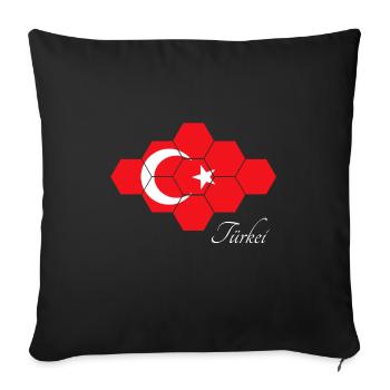 Türkei - Sofakissenbezug 45 x 45 cm - Schwarz - Vorne
