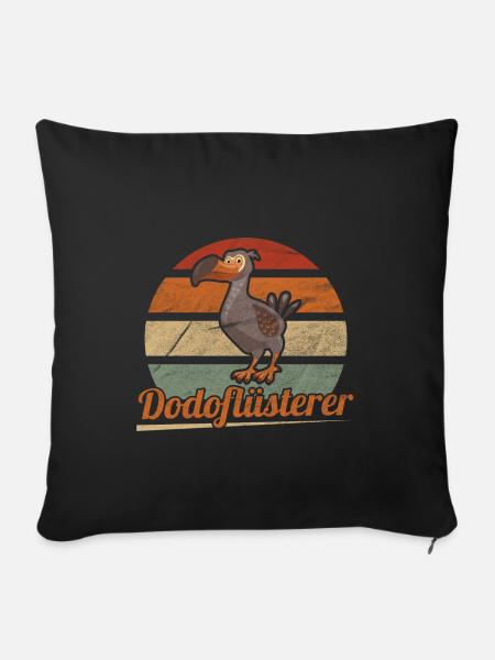 Dodo Mauritius Vogel - Sofakissenbezug 45 x 45 cm - Schwarz