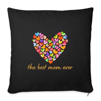 Best Mom - Mother's Day Gift - Sofa pillowcase 17,3'' x 17,3'' (45 x 45 cm) - black - Front