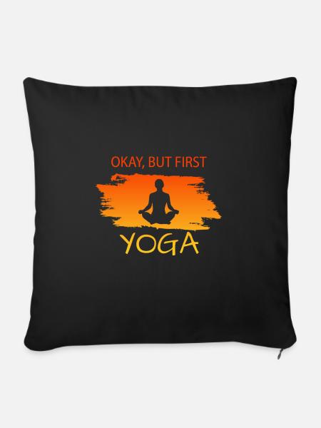 YOGA - Sofakissenbezug 45 x 45 cm - Schwarz