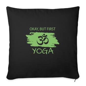 Yoga - Sofakissenbezug 45 x 45 cm - Schwarz - Vorne