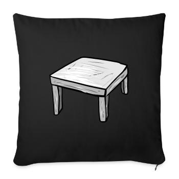 Holztisch Tisch Möbel Cartoon symbol - Sofakissenbezug 45 x 45 cm - Schwarz - Vorne