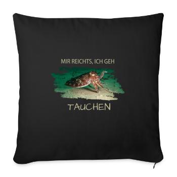 Tauchen Diving Squid Kalmar - Sofakissenbezug 45 x 45 cm - Schwarz - Vorne