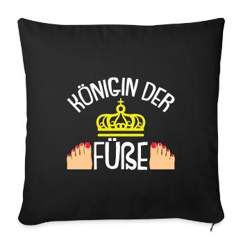 Fußpflegerin Pediküre Podologie Fußnägel - Sofakissenbezug 45 x 45 cm - Schwarz - Vorne