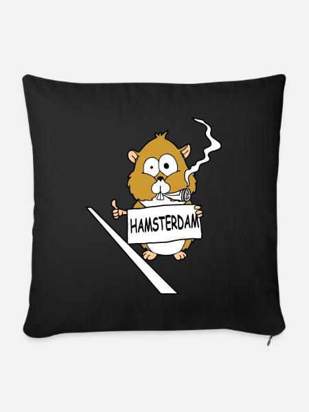 Hamsterdam - Sofakissenbezug 45 x 45 cm - Schwarz