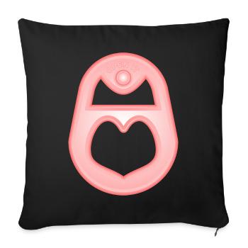 OPEN IT - Sofa pillowcase 17,3'' x 17,3'' (45 x 45 cm) - black - Front