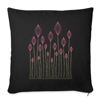 Plants Decorative - Sofa pillowcase 17,3'' x 17,3'' (45 x 45 cm) - black - Front