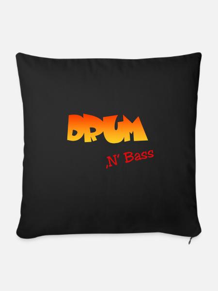 Drum n Bass - Sofakissenbezug 45 x 45 cm - Schwarz