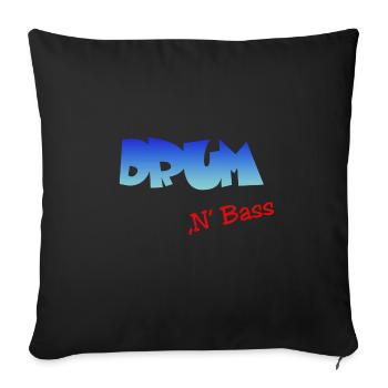Drum n Bass, Techno, Minimal - Sofakissenbezug 45 x 45 cm - Schwarz - Vorne
