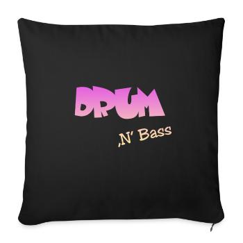 Drum n Bass, Techno, Minimal - Sofakissenbezug 45 x 45 cm - Schwarz - Vorne