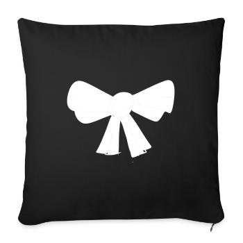 loop symbol fly - Sofa pillowcase 17,3'' x 17,3'' (45 x 45 cm) - black - Front